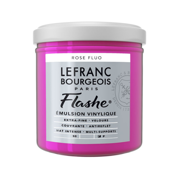 Peinture vinylique - Flashe - Rose fluo - 408 - Lefranc Bourgeois - 125ml