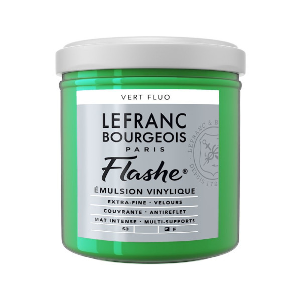 photo - Peinture vinylique - Flashe - Vert fluo - 565 - Lefranc Bourgeois - 125ml