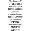 Tampon à molette - Loisirs créatifs - Thème Amour - 12 messages - Aladine