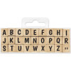 Tampons encreur - Scrapbooking - Alphabet - Bois - Taille S - Aladine