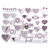 Tampons encreur - Loisirs créatifs - Scrapbooking - Cœurs - 35 pièces - Aladine