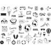 Tampons encreur - Loisirs créatifs - Scrapbooking - Voyage - 46 pièces - Aladine
