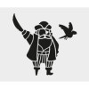 6 Pochoirs - Pour enfant - Motif pirate - 15x12.5 cm - Aladine