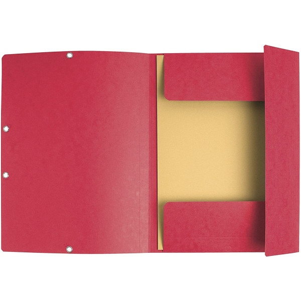 Chemise 3 Rabats Rouge - Exacompta | Surdiscount