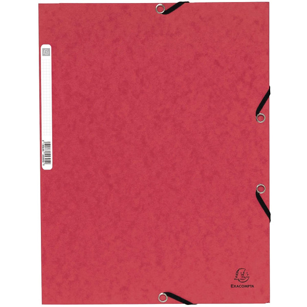 Chemise 3 Rabats Rouge - Exacompta pas cher