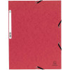 Chemise 3 Rabats Rouge - Exacompta pas cher