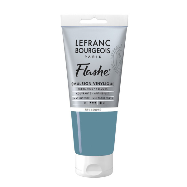photo - Peinture vinylique - Flashe - Bleu cendré - 052 - Lefranc Bourgeois - 125ml