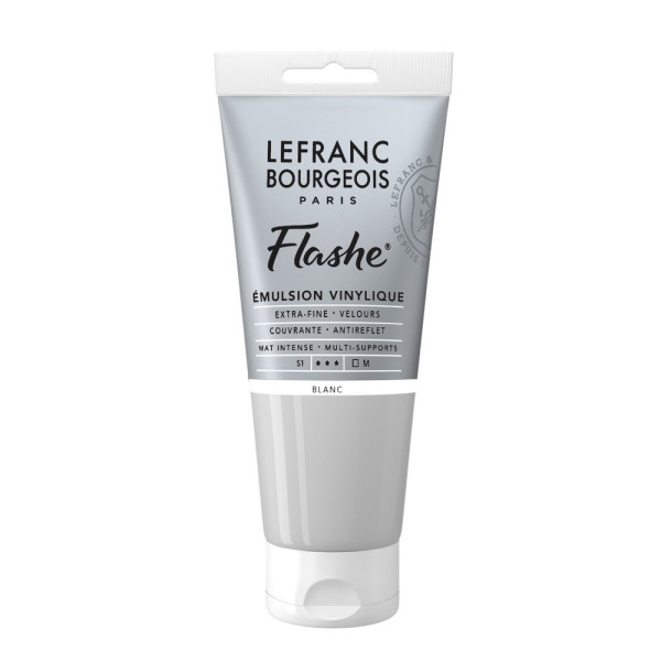 photo - Peinture vinylique - Flashe - Blanc - 022 - Lefranc Bourgeois - 80ml