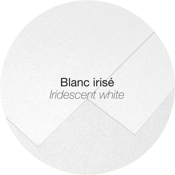Cartes - Format C6 - 110x155mm - Pollen - Blanc irisé - 25 unités - Clairefontaine