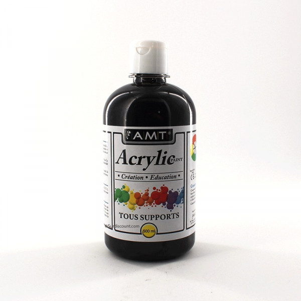 Peinture Acrylique en bouteille - noir - Amt pas cher