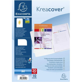 Porte-Vues 20 Vues Kreacover Conférence Blanc - Exacompta pas cher