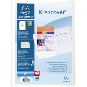 Porte-Vues 60 Vues Kreacover Conférence Blanc - Exacompta pas cher