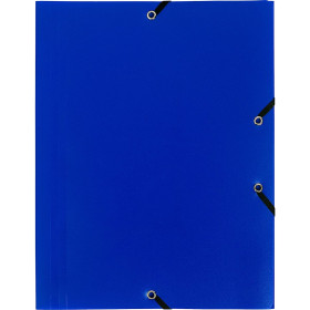 Chemise 3 Rabats Polypropylène Bleu - Exacompta pas cher
