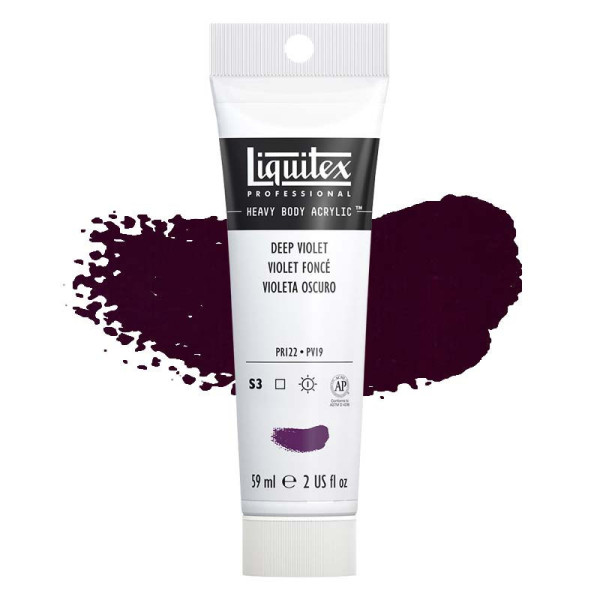 Peinture Acrylique en tube - violet fonce - Liquitex Heavy Body pas cher