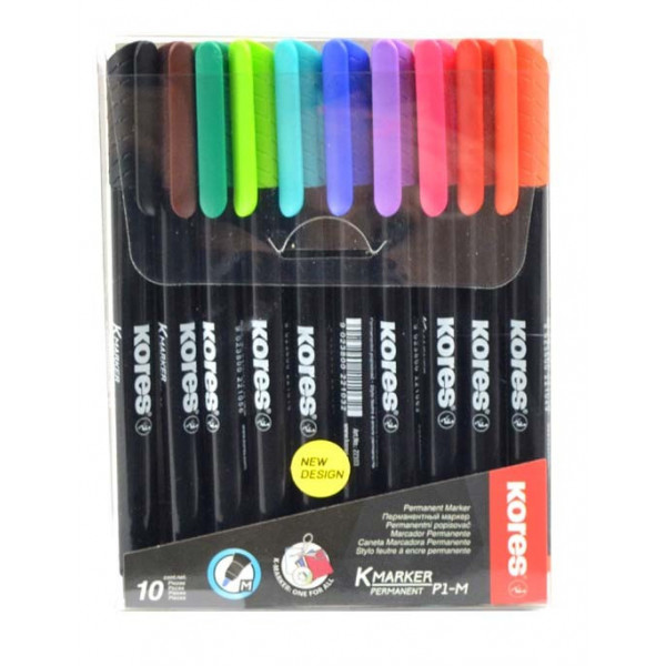 MARQUEURS POINTES FINES X 10 ASS KORES