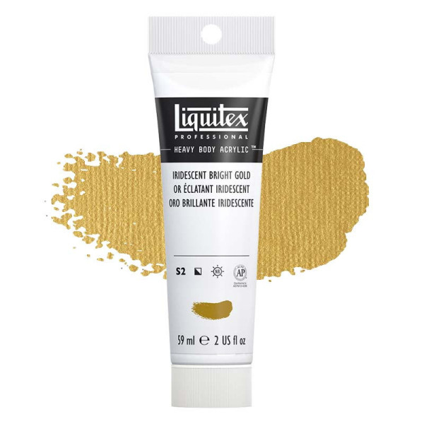 Peinture Acrylique en tube - or éclatant iridescent - Liquitex Heavy Body pas cher