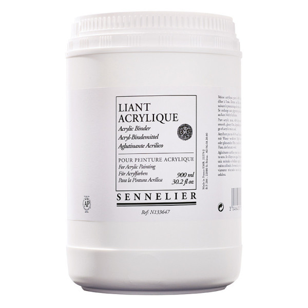 Liant acrylique pour pigments purs - Sennelier - Pot de 900ml