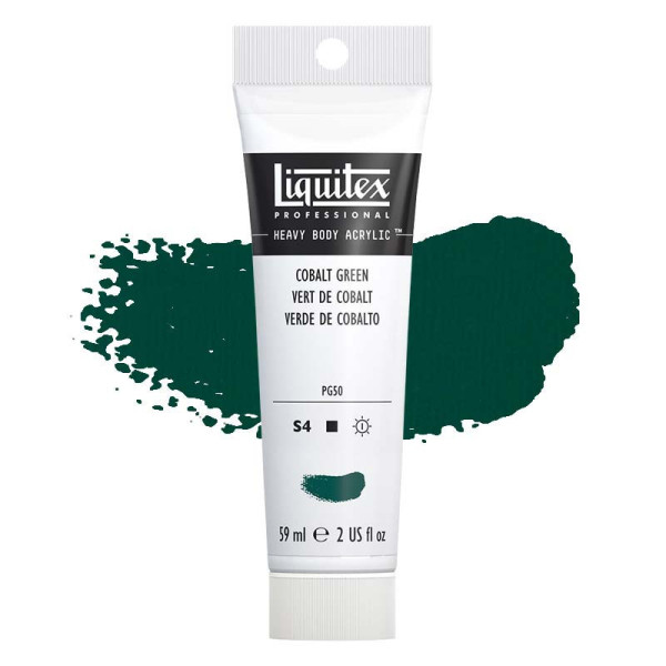 Peinture Acrylique en tube - vert cobalt - Liquitex Heavy Body pas cher