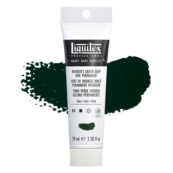 Peinture Acrylique en tube - vert de hooker fonce permanent imitation - Liquitex Heavy Body pas cher