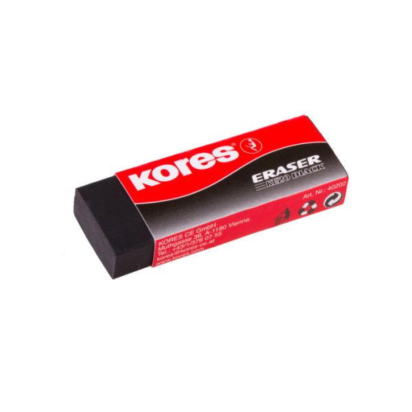 Lot De 2 Gommes Noir - Kores | Surdiscount