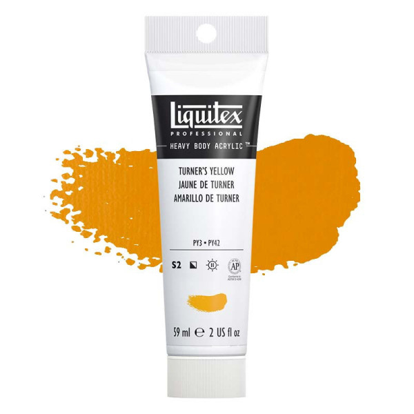 Peinture Acrylique en tube - jaune de turner - Liquitex Heavy Body pas cher