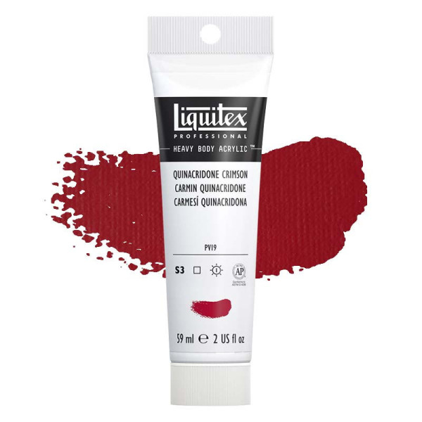 Peinture Acrylique en tube - carmin quinacridone - Liquitex Heavy Body pas cher