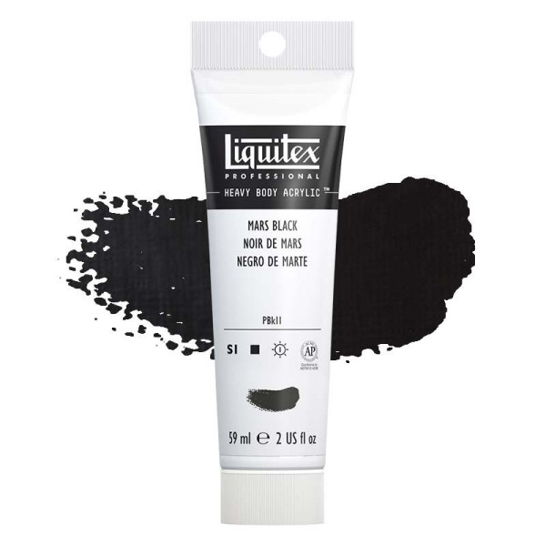 Peinture Acrylique en tube - noir de mars - Liquitex Heavy Body pas cher-12849
