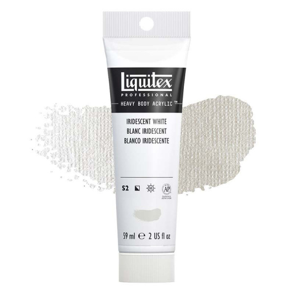 Peinture Acrylique en tube - blanc iridescent - Liquitex Heavy Body pas cher