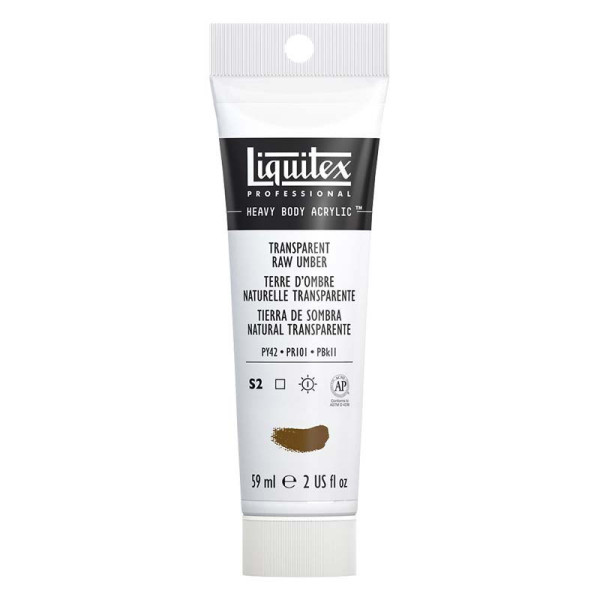 Peinture Acrylique en tube - terre ombre naturelle transparente - Liquitex Heavy Body pas cher