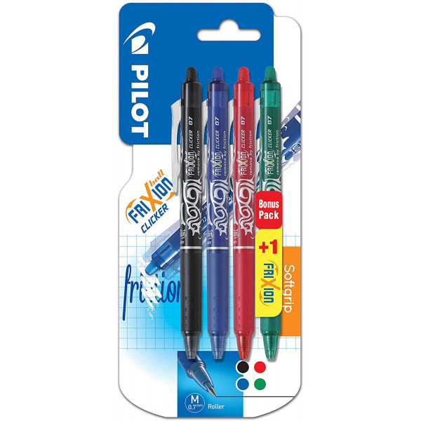 Lot de 4 Frixion Clicker Ball assortiment pointe moyenne Pilot pas cher