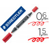 photo-Feutre - Indélébile - Permanent - Rouge - Double pointe - Staedtler - Lumocolor Duo 348
