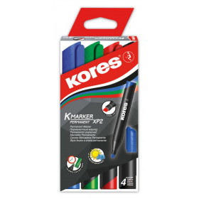 Etui De 4 Marqueurs Permanent "K Marker" Kores | Surdiscount