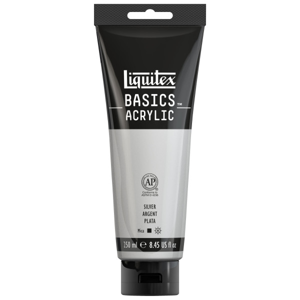 Peinture Acrylique en tube - argent - Liquitex Basics pas cher-13396