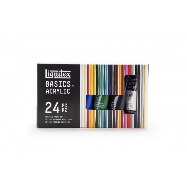 Set Peinture Acrylique de 24 tubes - Liquitex Basics pas cher