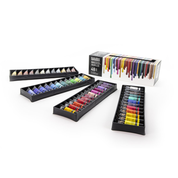 Set Peinture Acrylique de 48 tubes - Liquitex Basics | Surdiscount