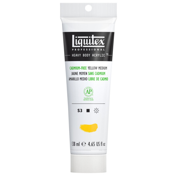 Peinture Acrylique en tube - jaune moyen sans cadmium - Liquitex Heavy Body pas cher-13440