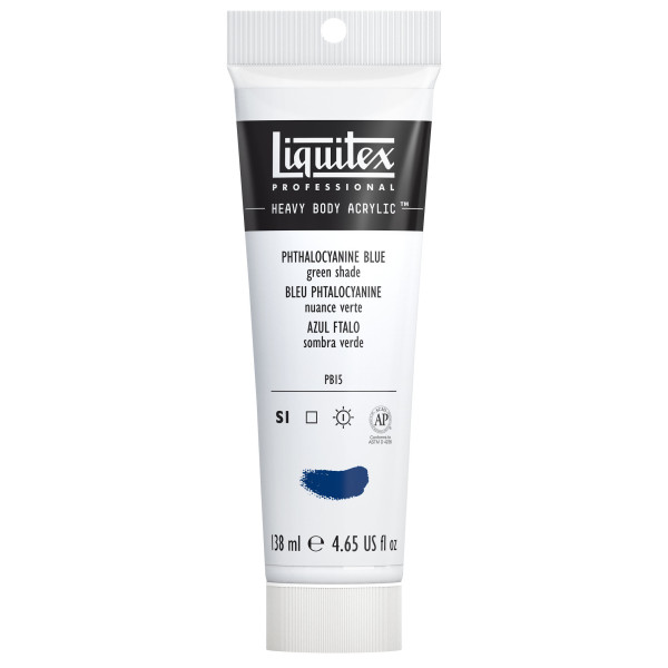 Peinture Acrylique en tube - bleu phtalocyanine nuance verte - Liquitex Heavy Body pas cher