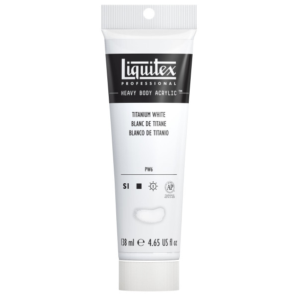 Peinture Acrylique en tube - blanc de titane - Liquitex Heavy Body pas cher