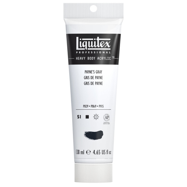 Peinture Acrylique en tube - gris de payne - Liquitex Heavy Body pas cher-13451