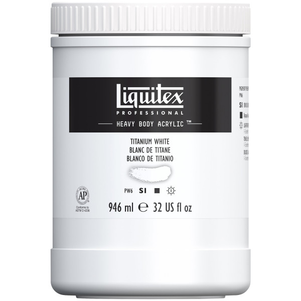 Peinture Acrylique en bidon - blanc de titane - Liquitex Heavy Body pas cher