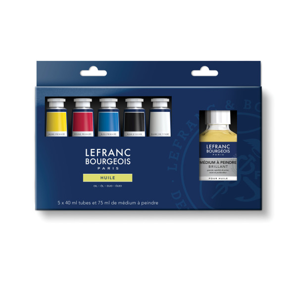Set de peinture à l'huile - 5 tubes - Lefranc & Bourgeois pas cher