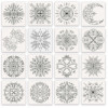 Coloriage - Mandalas - Adulte et enfant - 16 modèles - 20x20cm - Dès 8 ans - Loisirs créatifs