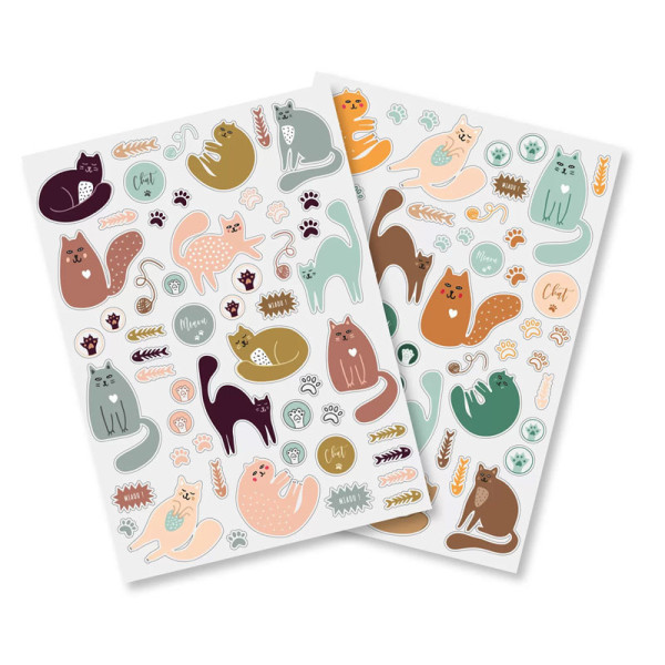 Gommettes - Chats - Pour enfant - Loisirs créatifs - 101 pièces - 0,8 à 5,7cm