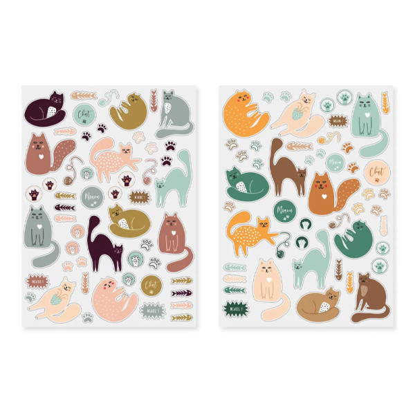 Gommettes - Chats - Pour enfant - Loisirs créatifs - 101 pièces - 0,8 à 5,7cm