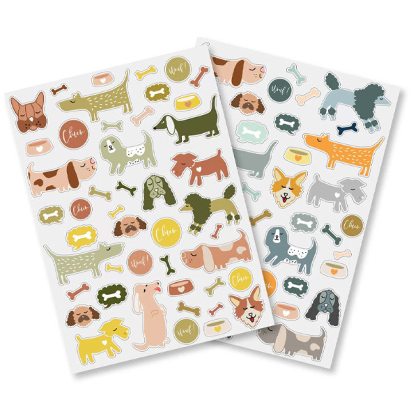 Gommettes - Chiens - Pour enfant - Loisirs créatifs - 87 pièces - 0,6 à 4,7cm