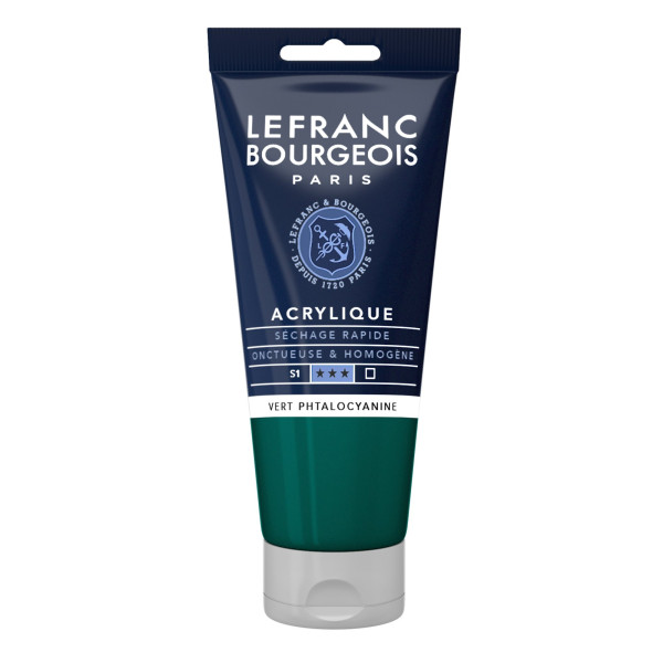 Peinture Acrylique en tube - vert phtalocyanine - Lefranc & Bourgeois pas cher