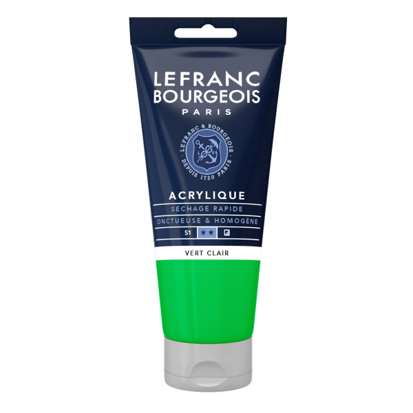 Peinture Acrylique en tube - vert clair - Lefranc & Bourgeois pas cher