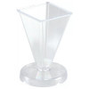 Moule pour bougie - Pyramide - Plastique transparent - 7,5cm hauteur - 4,8x4,8cm