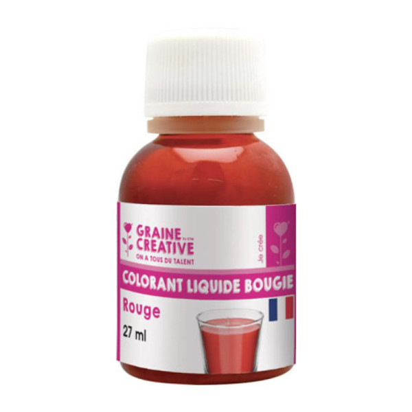 Colorant - Rouge foncé - Liquide - Pour bougie - Flacon de 27ml - Graine créative