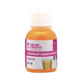 Colorant - Jaune foncé - Liquide - Pour bougie - Flacon de 27ml - Graine créative